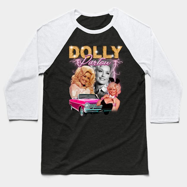 Vintage Dolly Parton 80s 90s Baseball T-Shirt by Chea Shepherd